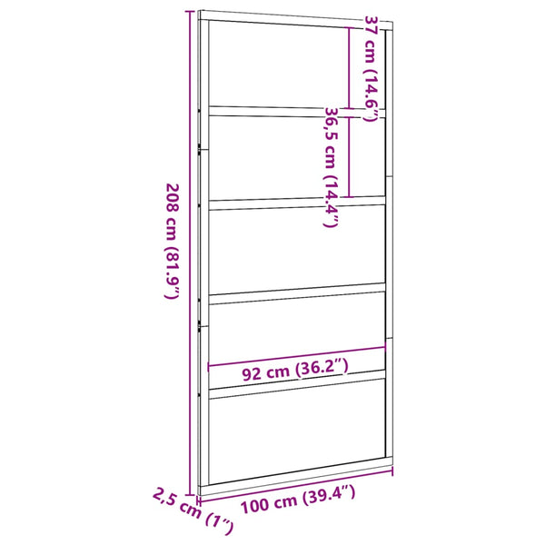 Vidaxl Barn Door 100X208 Cm Solid Wood Pine Barn Doors