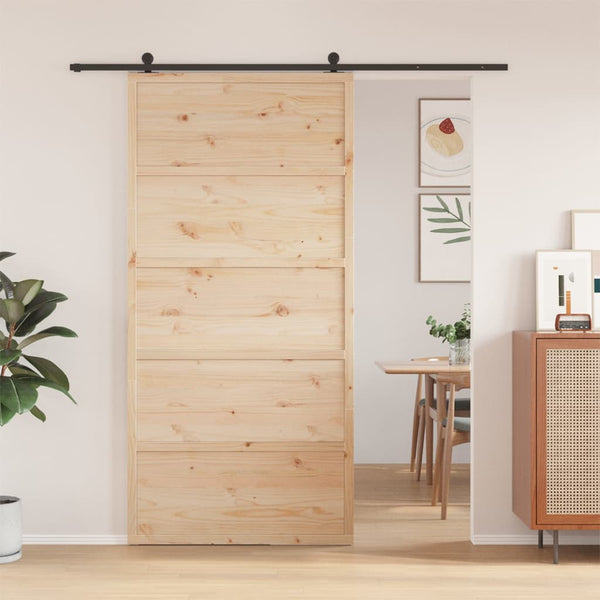 Vidaxl Barn Door 100X208 Cm Solid Wood Pine Barn Doors