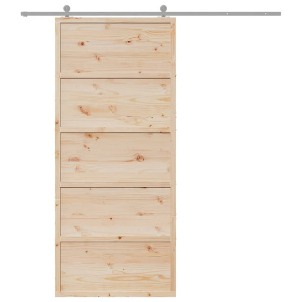 Vidaxl Barn Door 90X208 Cm Solid Wood Pine Barn Doors