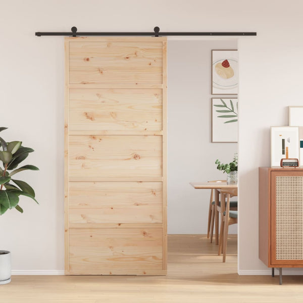 Vidaxl Barn Door 90X208 Cm Solid Wood Pine Barn Doors