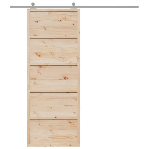 Vidaxl Barn Door 80X208 Cm Solid Wood Pine Barn Doors