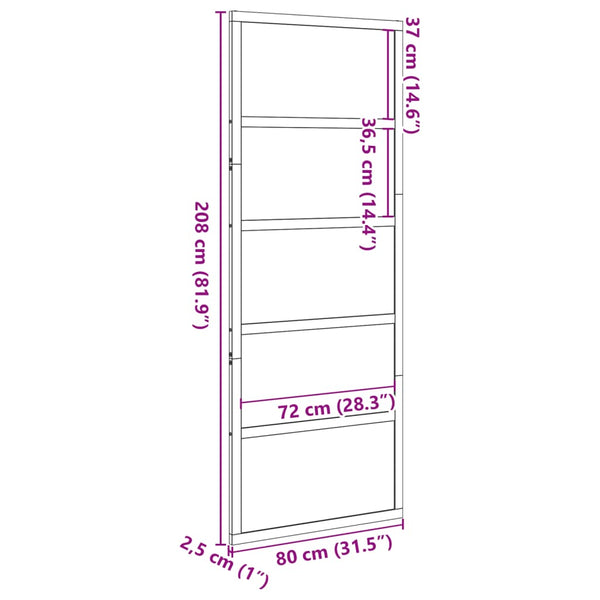 Vidaxl Barn Door 80X208 Cm Solid Wood Pine Barn Doors