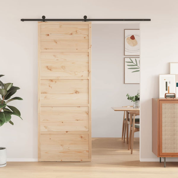 Vidaxl Barn Door 80X208 Cm Solid Wood Pine Barn Doors