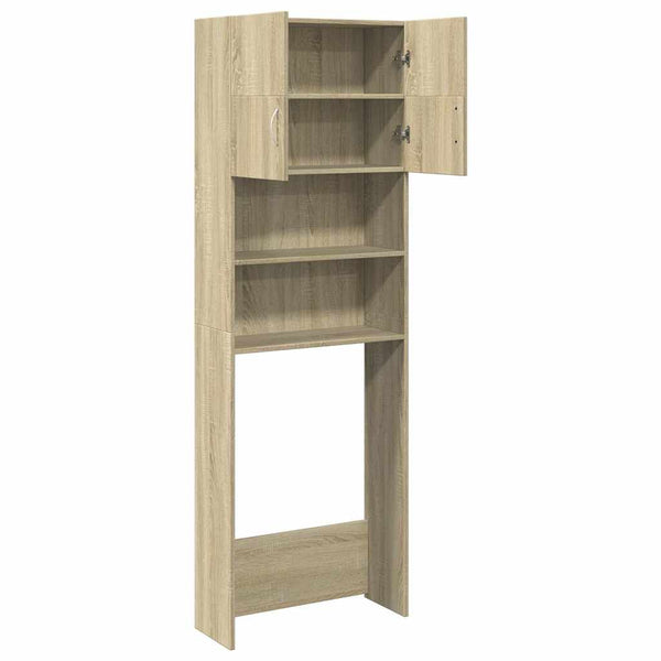 Vidaxl Washing Machine Cabinet Sonoma Oak 64X25.5X190 Cm Engineered Wood Cabinets & Cupboards