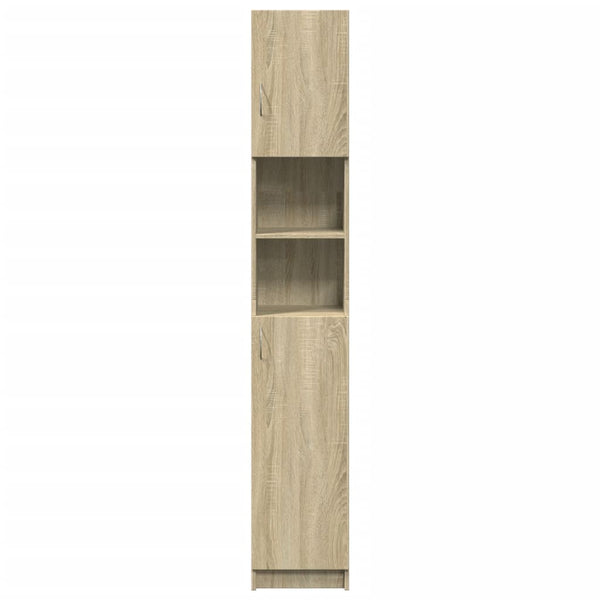 Vidaxl Bathroom Cabinet Sonoma Oak 32X25.5X190 Cm Engineered Wood Cabinets & Cupboards