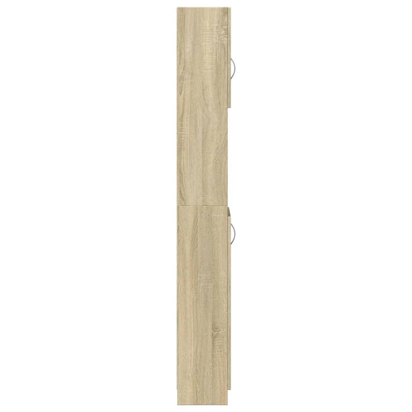Vidaxl Bathroom Cabinet Sonoma Oak 32X25.5X190 Cm Engineered Wood Cabinets & Cupboards