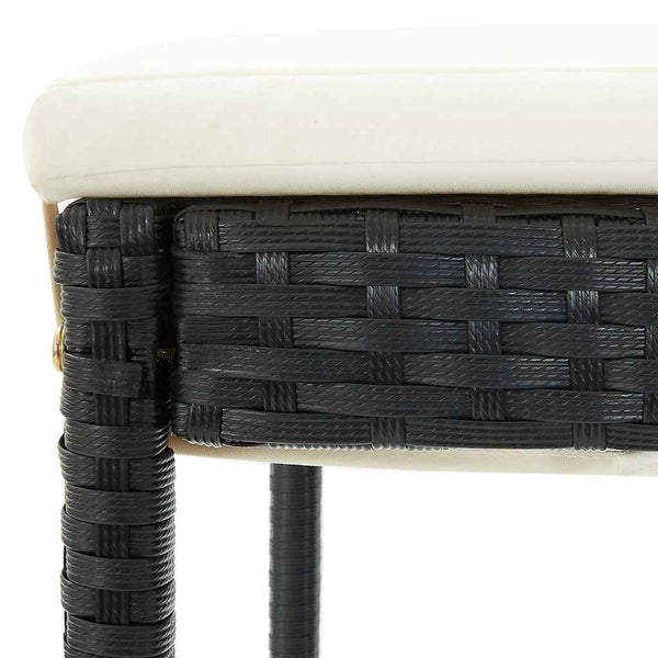 Vidaxl 5 Piece Garden Bar Set Black Solid Wood Acacia And Poly Rattan Other Patio & Garden Furniture