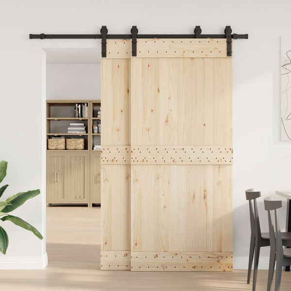 Vidaxl Kit 200 Cm Steel Black Sliding Door Hardware