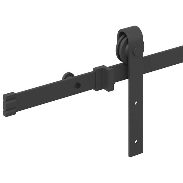 Vidaxl Kit 200 Cm Steel Black Sliding Door Hardware