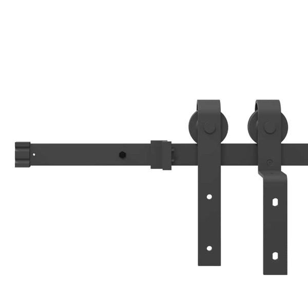 Vidaxl Kit 200 Cm Steel Black Sliding Door Hardware