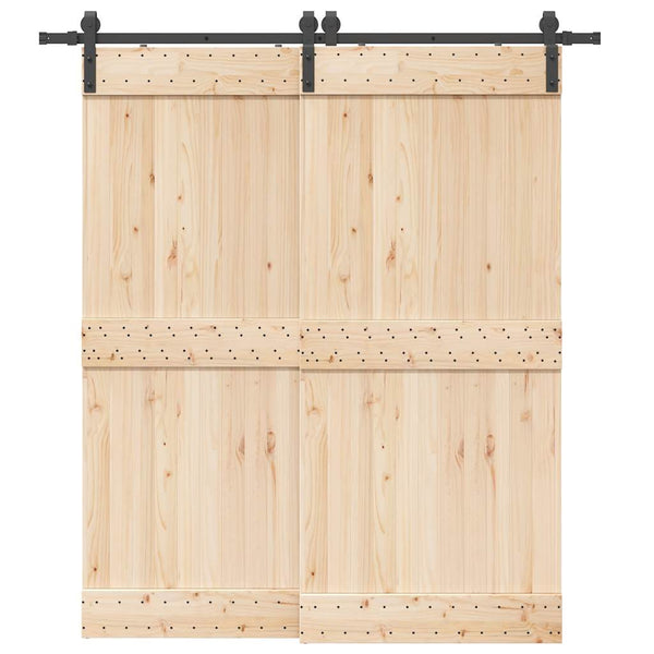 Vidaxl Kit 200 Cm Steel Black Sliding Door Hardware