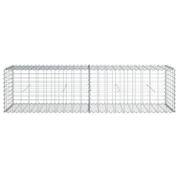 Vidaxl Gabion Basket With Cover 200X50x50 Cm Galvanised Iron Gabion Baskets