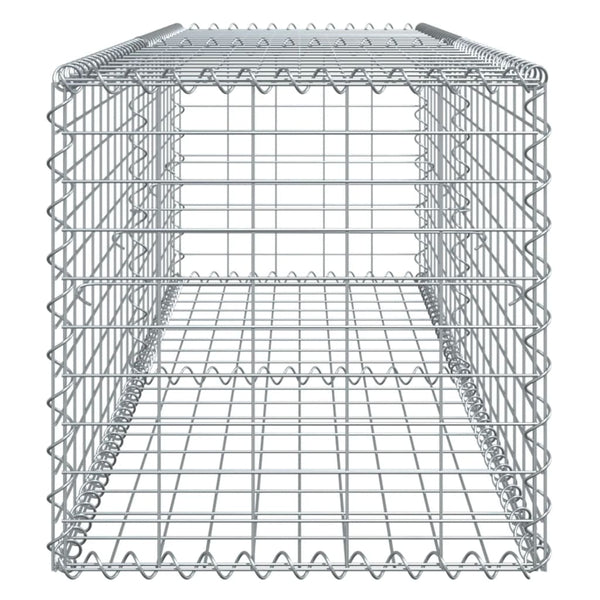 Vidaxl Gabion Basket With Cover 200X50x50 Cm Galvanised Iron Gabion Baskets