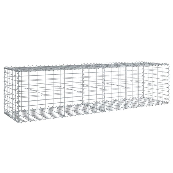 Vidaxl Gabion Basket With Cover 200X50x50 Cm Galvanised Iron Gabion Baskets