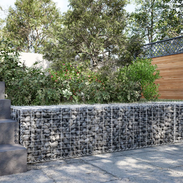 Vidaxl Gabion Basket With Cover 200X50x50 Cm Galvanised Iron Gabion Baskets