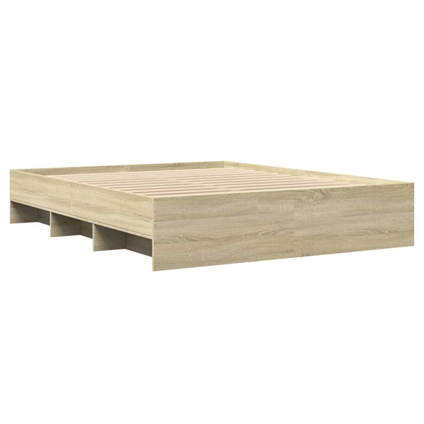 Vidaxl Bed Frame Without Mattress Sonoma Oak 150X200 Cm Engineered Wood Queen Bed Frames