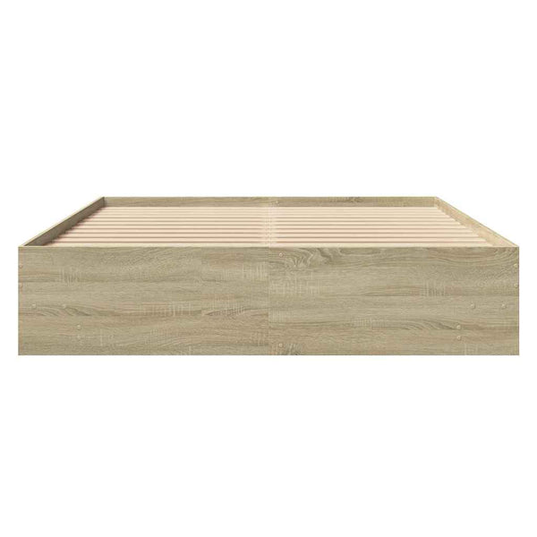 Vidaxl Bed Frame Without Mattress Sonoma Oak 150X200 Cm Engineered Wood Queen Bed Frames
