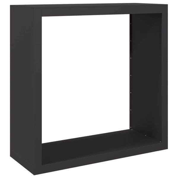 Vidaxl Firewood Rack Black 100X40x100 Cm Steel Firewood Racks