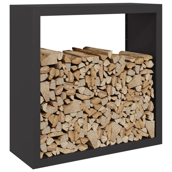 Vidaxl Firewood Rack Black 100X40x100 Cm Steel Firewood Racks