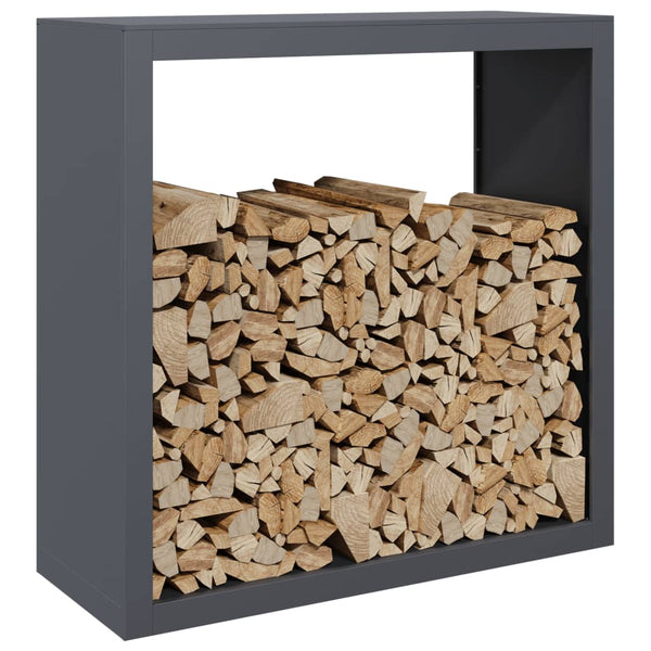 Vidaxl Firewood Rack Anthracite 100X40x100 Cm Steel Firewood Racks