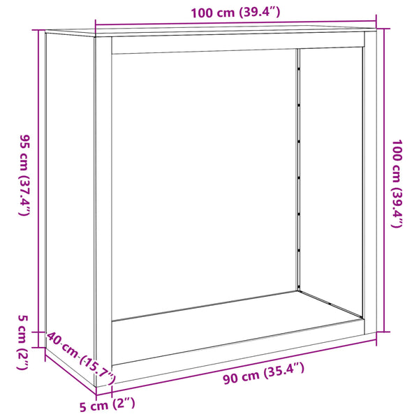 Vidaxl Firewood Rack Anthracite 100X40x100 Cm Steel Firewood Racks
