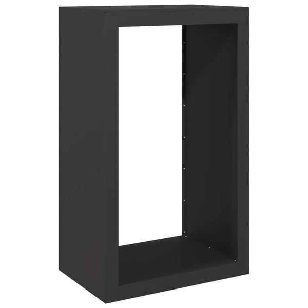 Vidaxl Firewood Rack Black 60X40x100 Cm Steel Firewood Racks