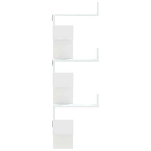 Vidaxl Wall Corner Shelf White 45X45x147 Cm Engineered Wood Wall Shelves