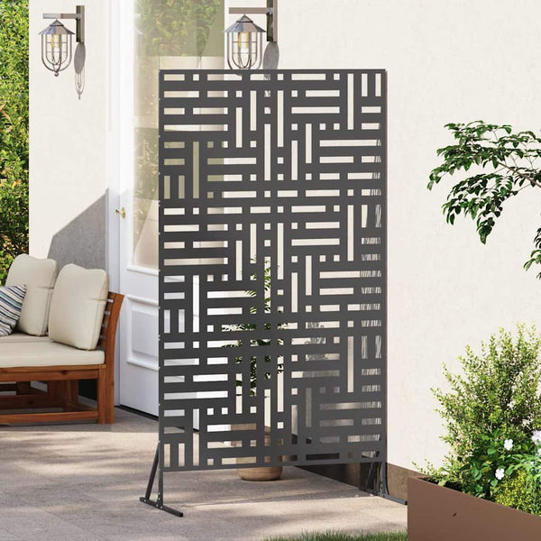 Vidaxl Privacy Screen Black 100 X 50 180 Cm Steel Garden Privacy Screens