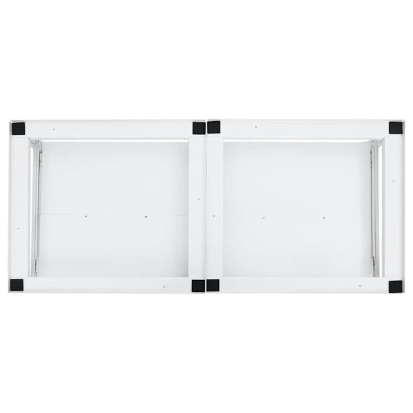 Vidaxl Double Washing Machine Pedestal With Pull Out Shelves White Washing Machines