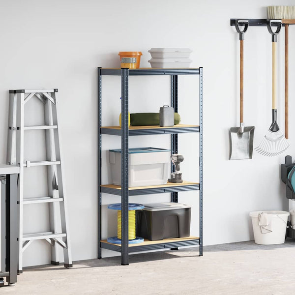 Vidaxl 4 Layer Storage Shelf Anthracite Steel&Engineered Wood Tool Shelving & Racking Systems