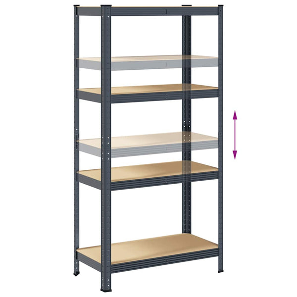 Vidaxl 4 Layer Storage Shelf Anthracite Steel&Engineered Wood Tool Shelving & Racking Systems