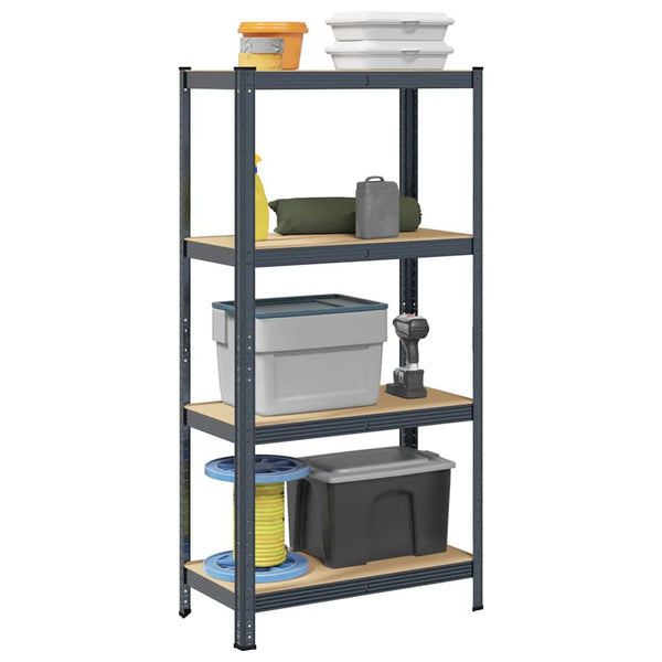 Vidaxl 4 Layer Storage Shelf Anthracite Steel&Engineered Wood Tool Shelving & Racking Systems
