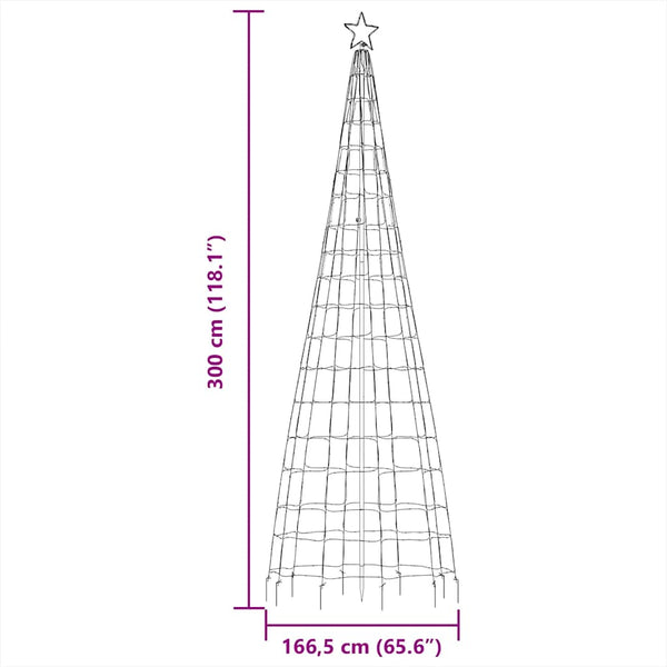 Vidaxl Led Christmas Tree With Spikes 570 Leds Cold White 300 Cm Seasonal Decorations