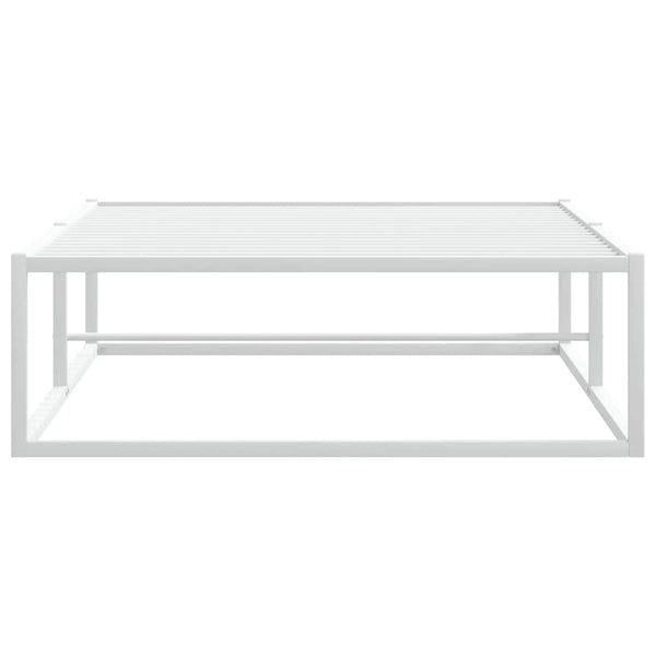 Vidaxl Bed Frame Without Mattress White 92X187 Cm Single Metal Single Bed Frames