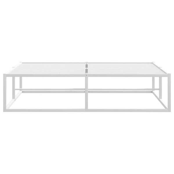 Vidaxl Bed Frame Without Mattress White 137X187 Cm Double Metal Double Bed Frames