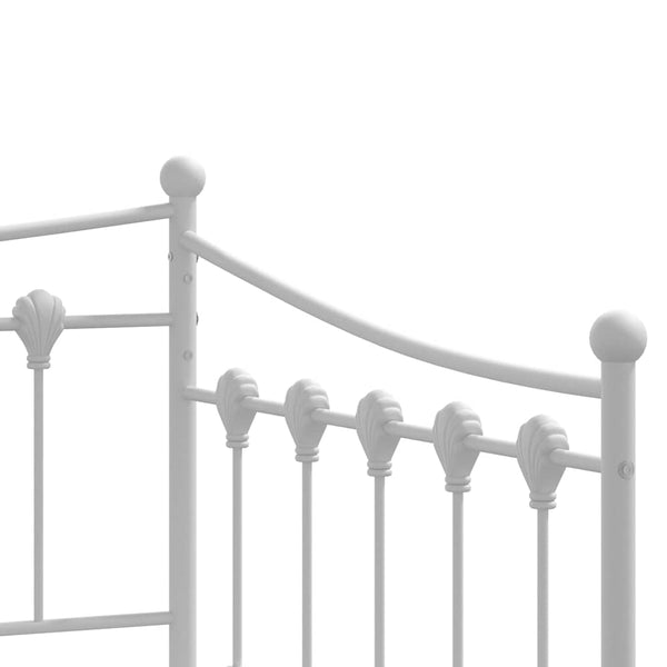 Daybed With Trundle Without Mattress White 92X187 Cm Single Metal Single Bed Frames