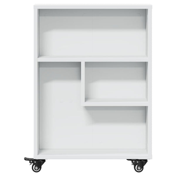 Vidaxl Narrow Storage Trolley White 48X13x68 Cm Engineered Wood Kitchen Carts