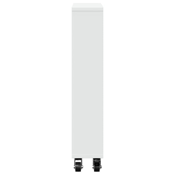 Vidaxl Narrow Storage Trolley White 48X13x68 Cm Engineered Wood Kitchen Carts