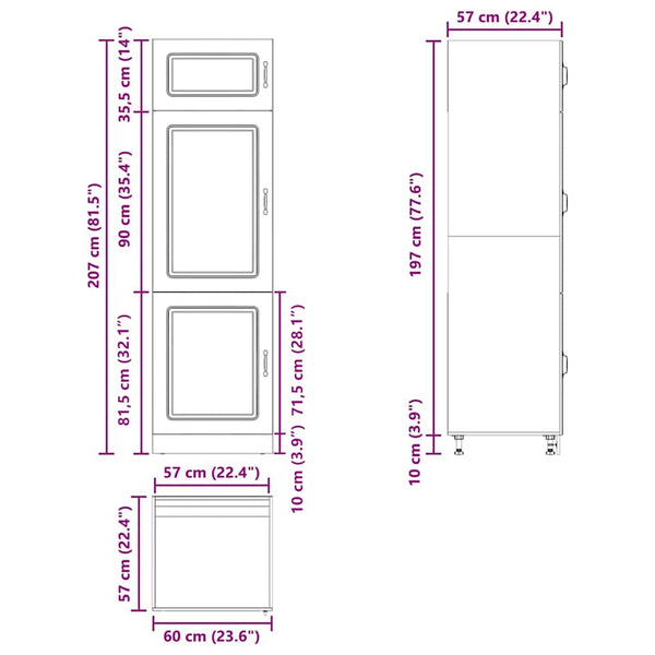 Vidaxl Kitchen Cupboard Kalmar White Engineered Wood Cabinets & Cupboards