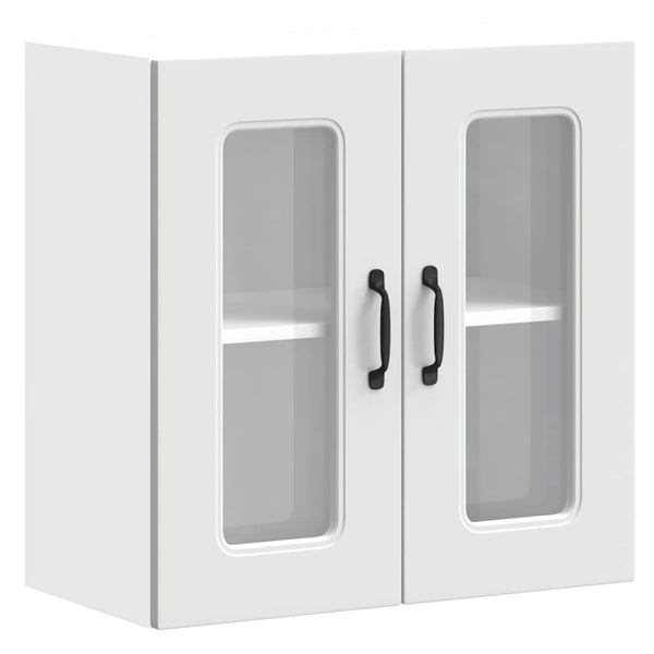 Vidaxl Kitchen Wall Cabinet With Glass Door Kalmar White Engineered Wood Cabinets & Cupboards