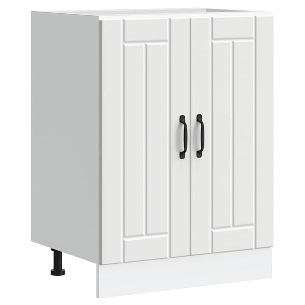 Vidaxl Sink Base Cabinet Lucca White Engineered Wood Bathroom Cabinets