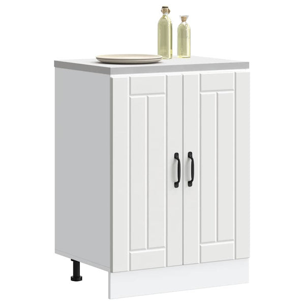 Vidaxl Sink Base Cabinet Lucca White Engineered Wood Bathroom Cabinets