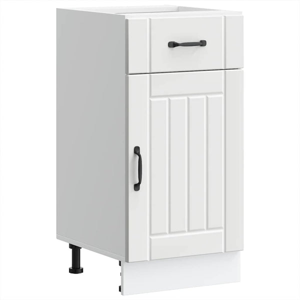 Vidaxl Kitchen Base Cabinet Lucca White Engineered Wood Cabinets & Cupboards