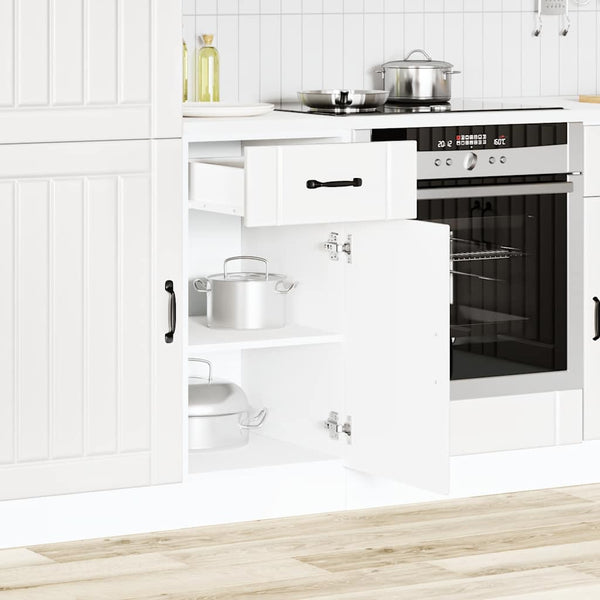 Vidaxl Kitchen Base Cabinet Lucca White Engineered Wood Cabinets & Cupboards