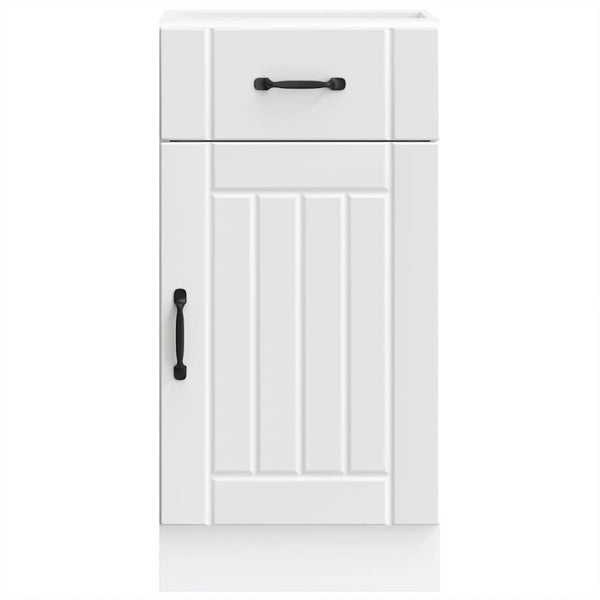 Vidaxl Kitchen Base Cabinet Lucca White Engineered Wood Cabinets & Cupboards