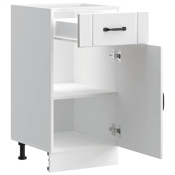 Vidaxl Kitchen Base Cabinet Lucca White Engineered Wood Cabinets & Cupboards