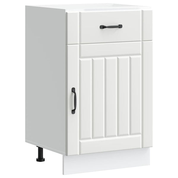 Vidaxl Kitchen Base Cabinet Lucca White Engineered Wood Cabinets & Cupboards