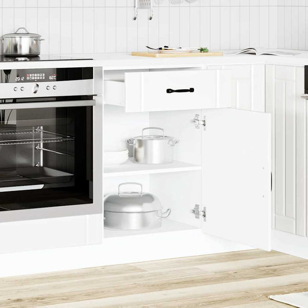 Vidaxl Kitchen Base Cabinet Lucca White Engineered Wood Cabinets & Cupboards