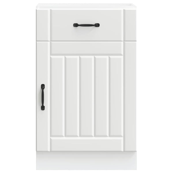 Vidaxl Kitchen Base Cabinet Lucca White Engineered Wood Cabinets & Cupboards