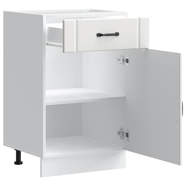 Vidaxl Kitchen Base Cabinet Lucca White Engineered Wood Cabinets & Cupboards